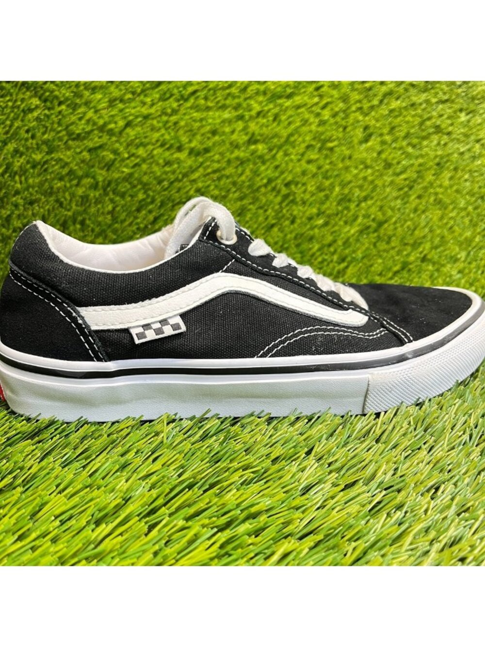 Vans Old Skool Mens Size‎ 5.5 Black White Athletic Skateboard Shoes Sneakers